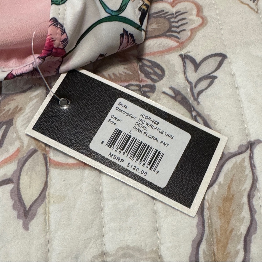 Juicy Couture Black Label Pink Floral One Piece Large - Picture 6 of 6